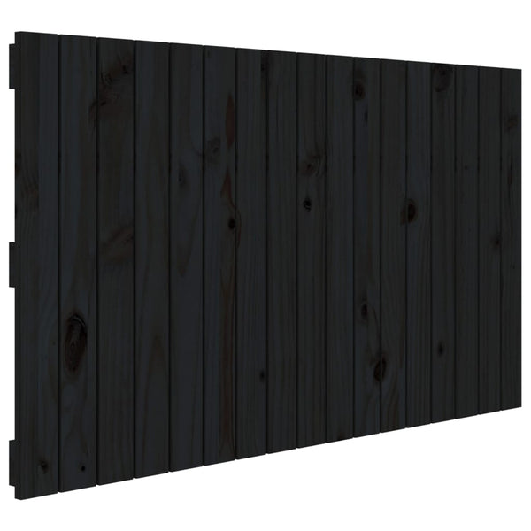 Schwarzes Wandkopfteil Virvora 108x3x60cm (Kiefer)