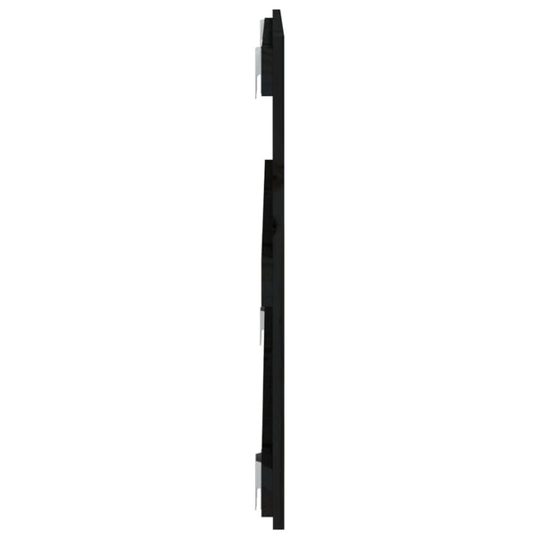 Schwarzes Wandkopfteil Virvora 108x3x60cm (Kiefer)