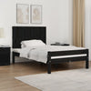 Schwarzes Wandkopfteil Virvora 108x3x60cm (Kiefer)