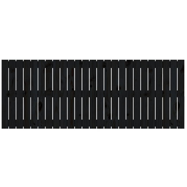 Schwarzes Kopfteil Virvora 159,5x3x60cm zur Wandmontage (Kiefer)