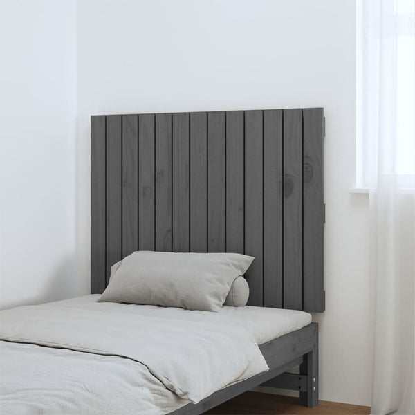 Graues Kopfteil für die Wand Virvora 82,5x3x60cm (Kiefer)