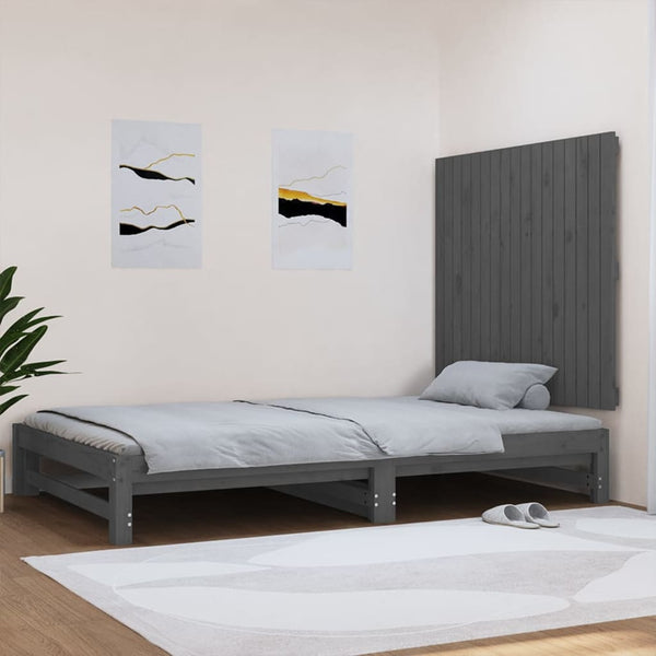 Kopfteil grau für die Wand Virvora 108x3x90cm (Kiefer)