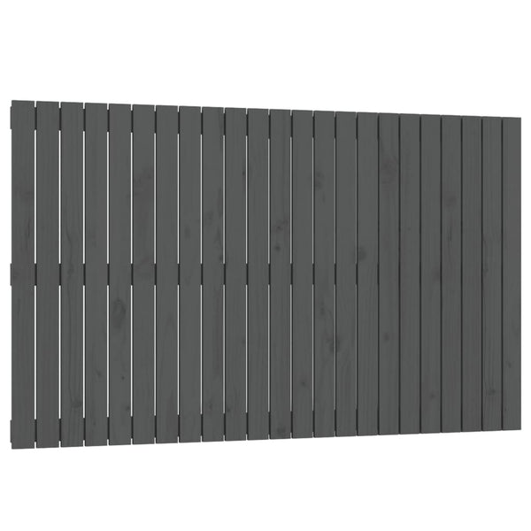 Graues Betthaupt für die Wand Virvora 147x3x90cm (Kiefer)