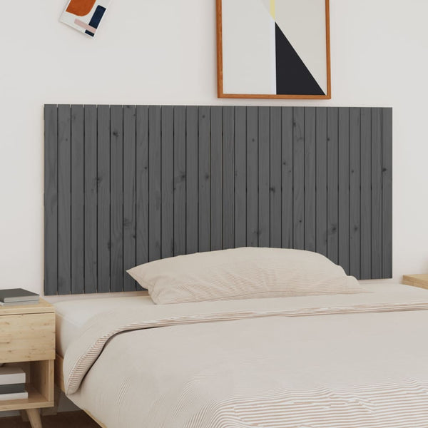 Graues Kopfteil für die Wand Virvora 185x3x90cm (Kiefer)