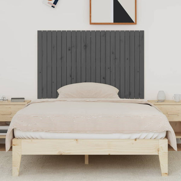 Graues Kopfteil für die Wand Virvora 140x3x90cm (Kiefer)