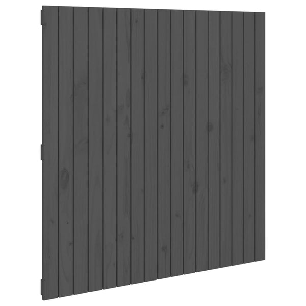 Graues Kopfteil für die Wand Virvora 108x3x110cm (Kiefer)