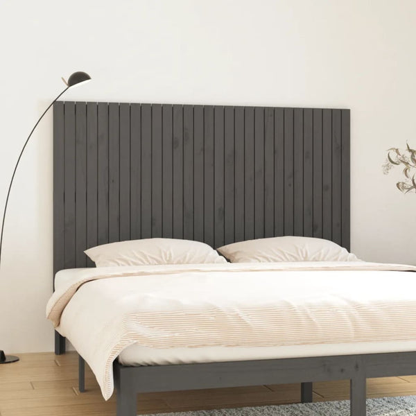 Harmaa sängynpääty seinälle Virvora 185x3x110cm (mänty)