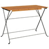 Maybelle klappbarer Bistrotisch 100x54x71cm (Stahl und Akazienholz)