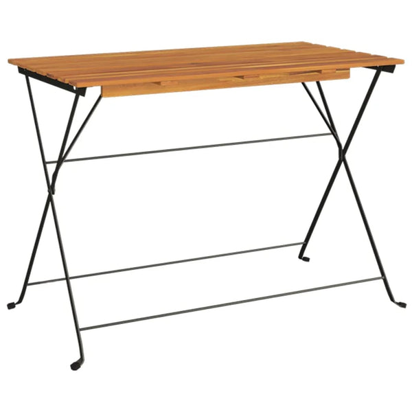 Maybelle klappbarer Bistrotisch 100x54x71cm (Stahl und Akazienholz)