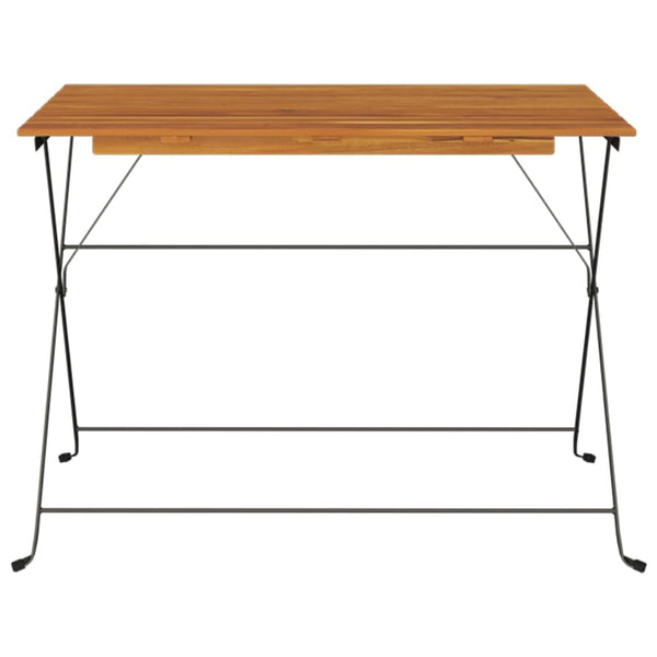 Maybelle klappbarer Bistrotisch 100x54x71cm (Stahl und Akazienholz)