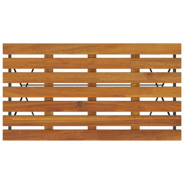 Maybelle klappbarer Bistrotisch 100x54x71cm (Stahl und Akazienholz)