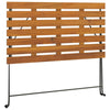 Maybelle klappbarer Bistrotisch 100x54x71cm (Stahl und Akazienholz)