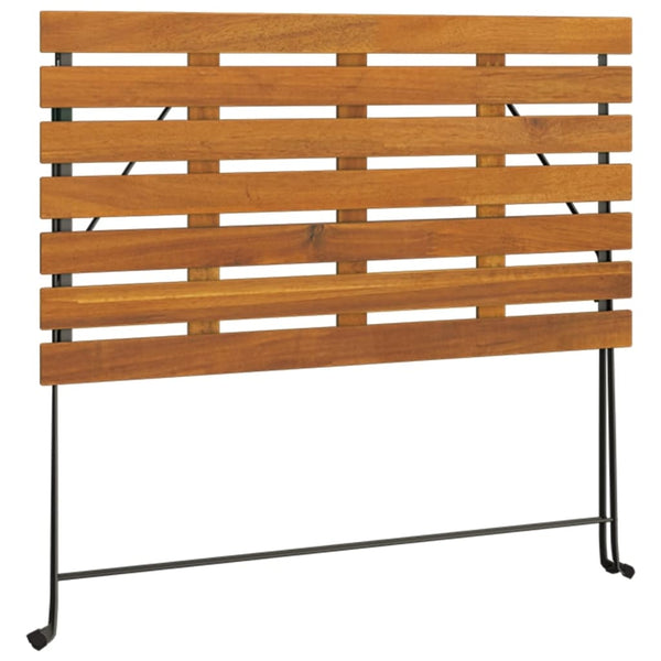 Maybelle klappbarer Bistrotisch 100x54x71cm (Stahl und Akazienholz)