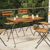 Maybelle klappbarer Bistrotisch 100x54x71cm (Stahl und Akazienholz)