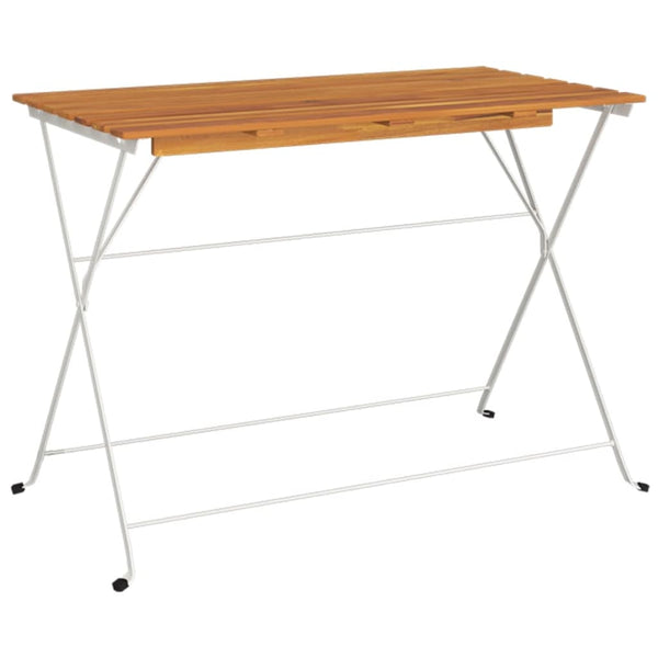 Klappbarer Bistrotisch 100x54x71cm Maybelle (Akazienholz mit Stahl)