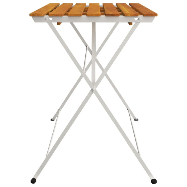 Klappbarer Bistrotisch 100x54x71cm Maybelle (Akazienholz mit Stahl)