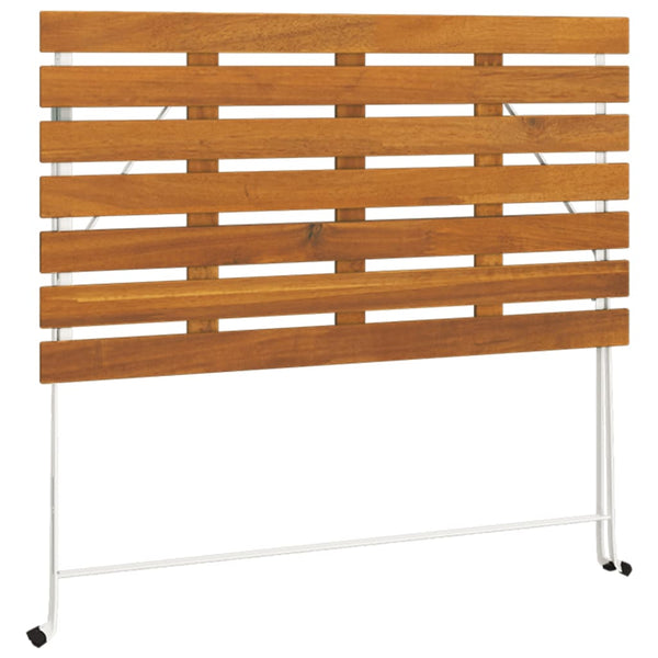 Klappbarer Bistrotisch 100x54x71cm Maybelle (Akazienholz mit Stahl)