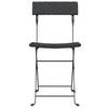 Schwarze klappbare Bistrostühle Facred (2 Stück Polyrattan Stahl)