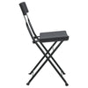 Schwarze klappbare Bistrostühle Facred (2 Stück Polyrattan Stahl)