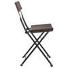 Braune klappbare Bistrostühle von Facred (2 Stück Polyrattan und Stahl)