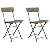 Graue klappbare Bistrostühle von Facred (2 Stück Polyrattan und Stahl)