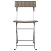 Graue klappbare Bistrostühle von Facred (2 Stück Polyrattan und Stahl)