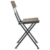 Graue klappbare Bistrostühle von Facred (2 Stück Polyrattan und Stahl)