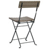 Graue klappbare Bistrostühle von Facred (2 Stück Polyrattan und Stahl)