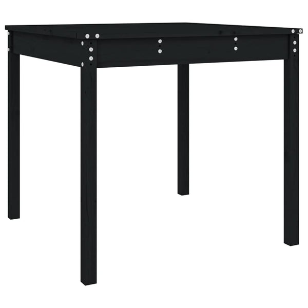 Schwarzer Gartentisch Kay 82,5x82,5x76cm (Kiefer)