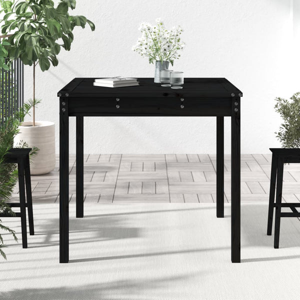 Schwarzer Gartentisch Kay 82,5x82,5x76cm (Kiefer)