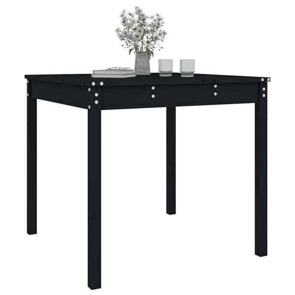 Schwarzer Gartentisch Kay 82,5x82,5x76cm (Kiefer)