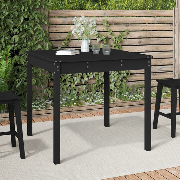 Schwarzer Gartentisch Kay 82,5x82,5x76cm (Kiefer)