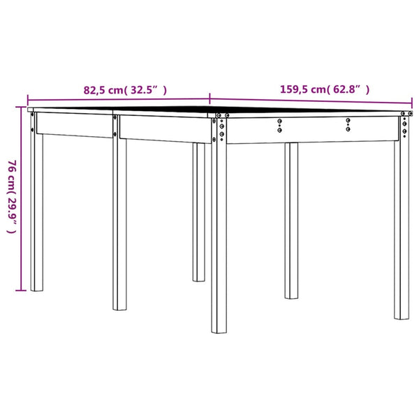 Gartentisch Kay 159,5x82,5x76cm (Douglasie)
