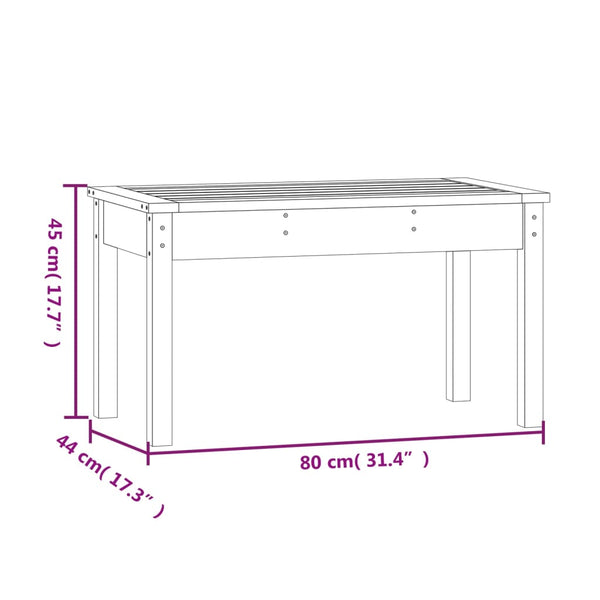 Gartenbank Sarande grau 80x44x45cm (Kiefer)