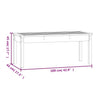 Graue Gartenbank Sarande 109x44x45cm (Kiefer)