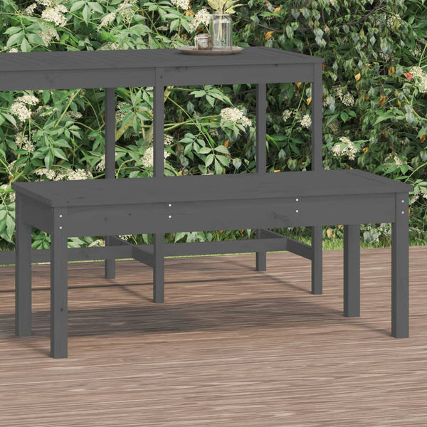 Graue Gartenbank Sarande 109x44x45cm (Kiefer)