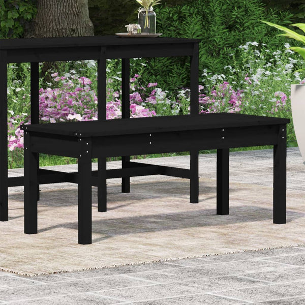 Gartenbank Sarande schwarz 109x44x45cm (Kiefer)