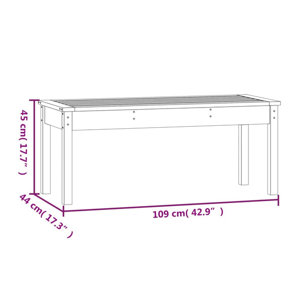 Gartenbank Sarande schwarz 109x44x45cm (Kiefer)
