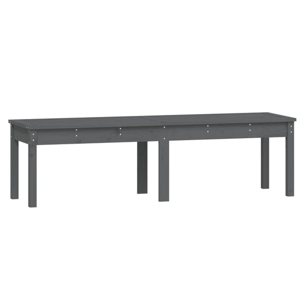 Graue Gartenbank Sarande 159,5x44x45cm (2-Sitzer, Kiefer)