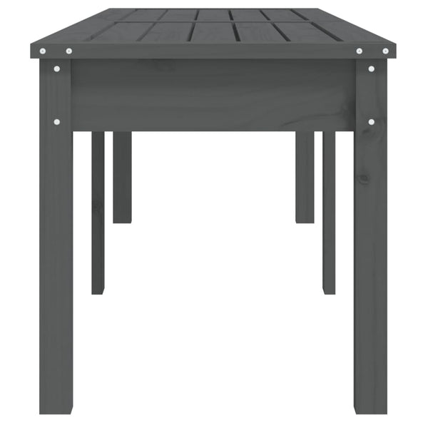Graue Gartenbank Sarande 159,5x44x45cm (2-Sitzer, Kiefer)