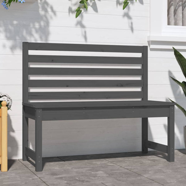 Graue Gartenbank Moglam 109cm (Kiefer)