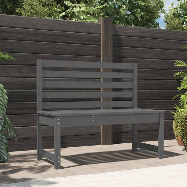 Graue Gartenbank Moglam 109cm (Kiefer)
