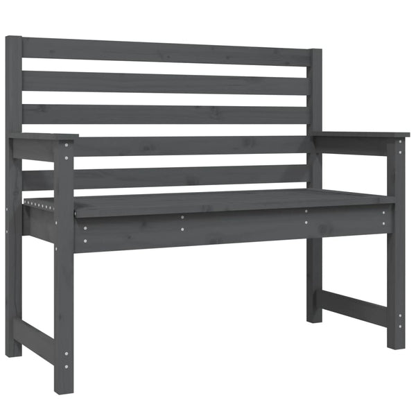 Harmaa puutarhapenkki Rizyi 109x48x91,5cm (mänty)