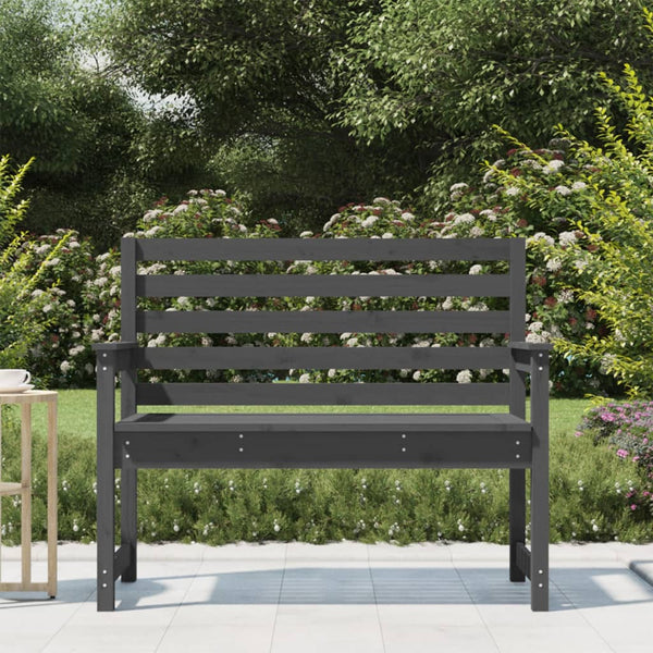 Harmaa puutarhapenkki Rizyi 109x48x91,5cm (mänty)