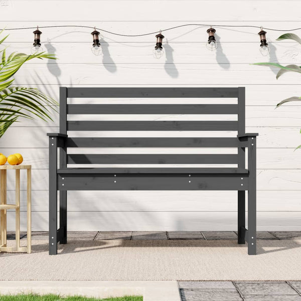 Harmaa puutarhapenkki Rizyi 109x48x91,5cm (mänty)