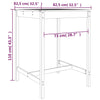 Gartentisch Nicolaies 82,5x82,5x110cm (Douglasie)