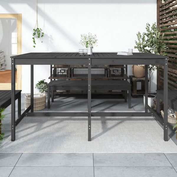 Gartentisch Nicolaies 203,5x90x110cm grau (Kiefer)