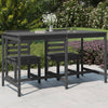 Gartentisch Nicolaies 203,5x90x110cm grau (Kiefer)