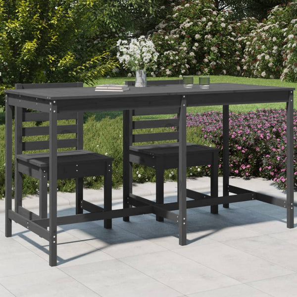 Gartentisch Nicolaies 203,5x90x110cm grau (Kiefer)