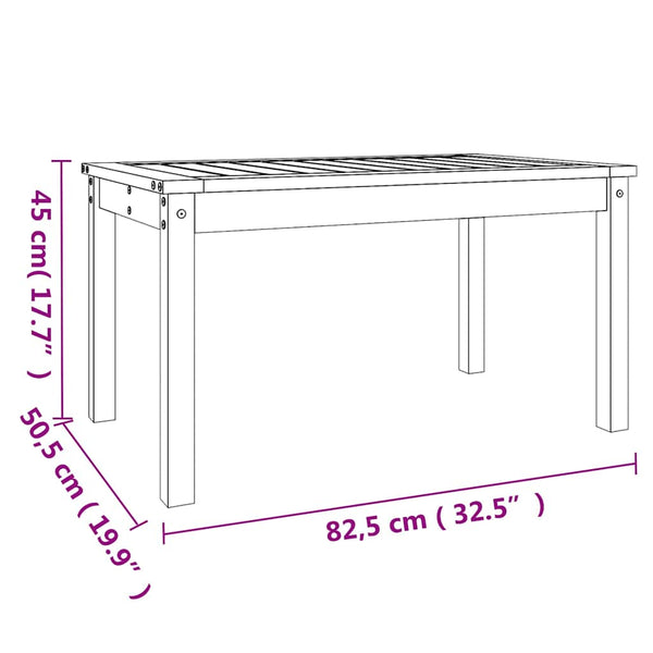 Grauer Gartentisch Craisor 82,5x50,5x45cm (Kiefer)